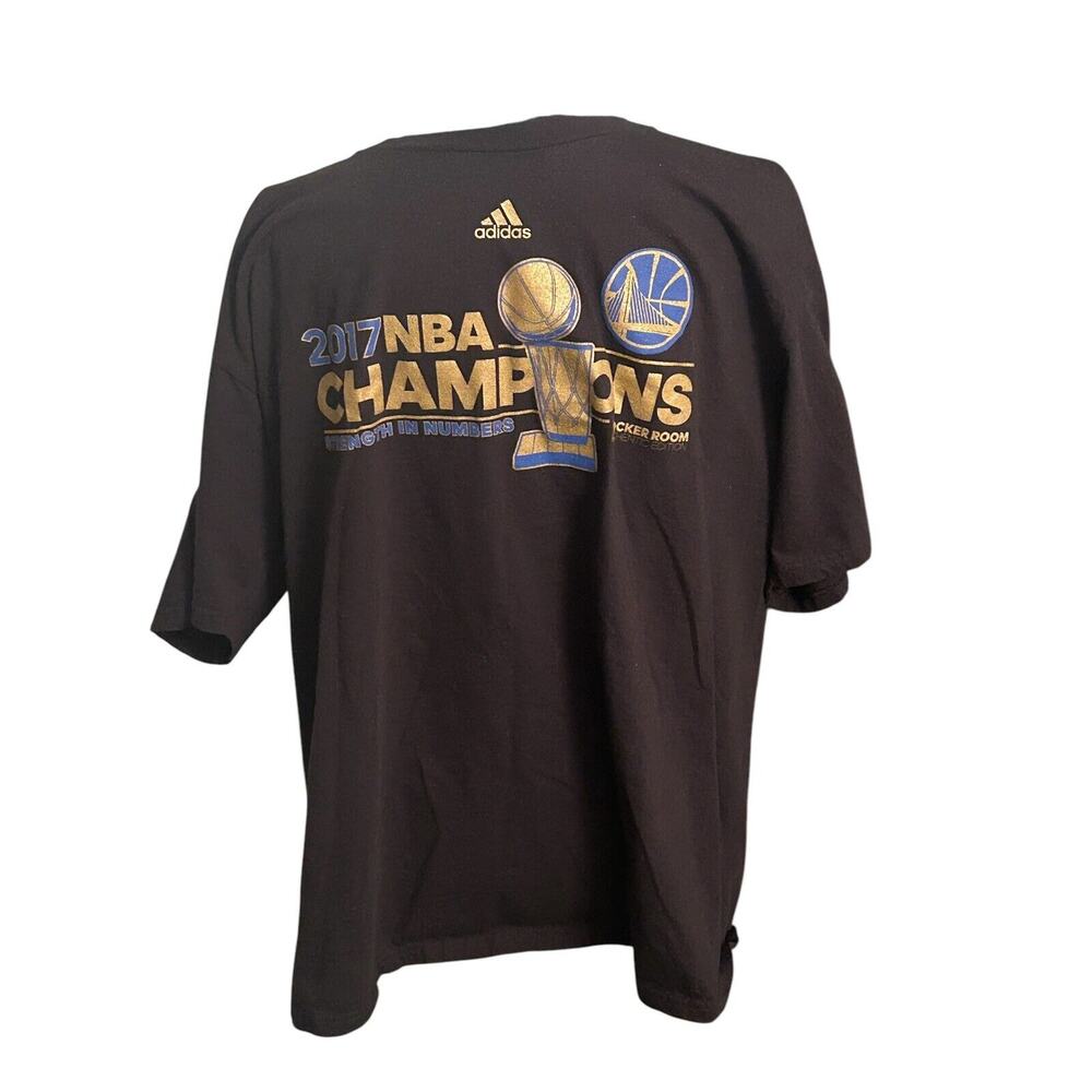 Golden State Warriors Champions Black T-Shirt Mens XL 2017 Adidas NBA
